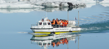 Amphibienboot in der Gletscherlagüne